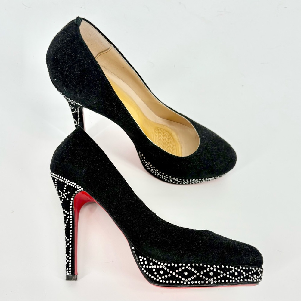 Christian Louboutin Eugenie Crystal Rhinestone Heels - Picture 7 of 15